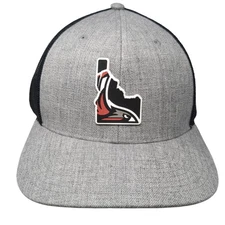 Idaho Snapback Trucker Hat Gray One Size Adjustable Mesh Back Branded Bills