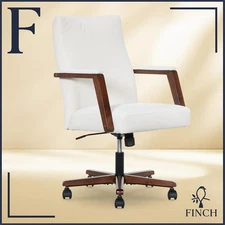 Finch Neo One Ergonomic Mid Back Office Chair in Soft Velvet Upholstery Cream
