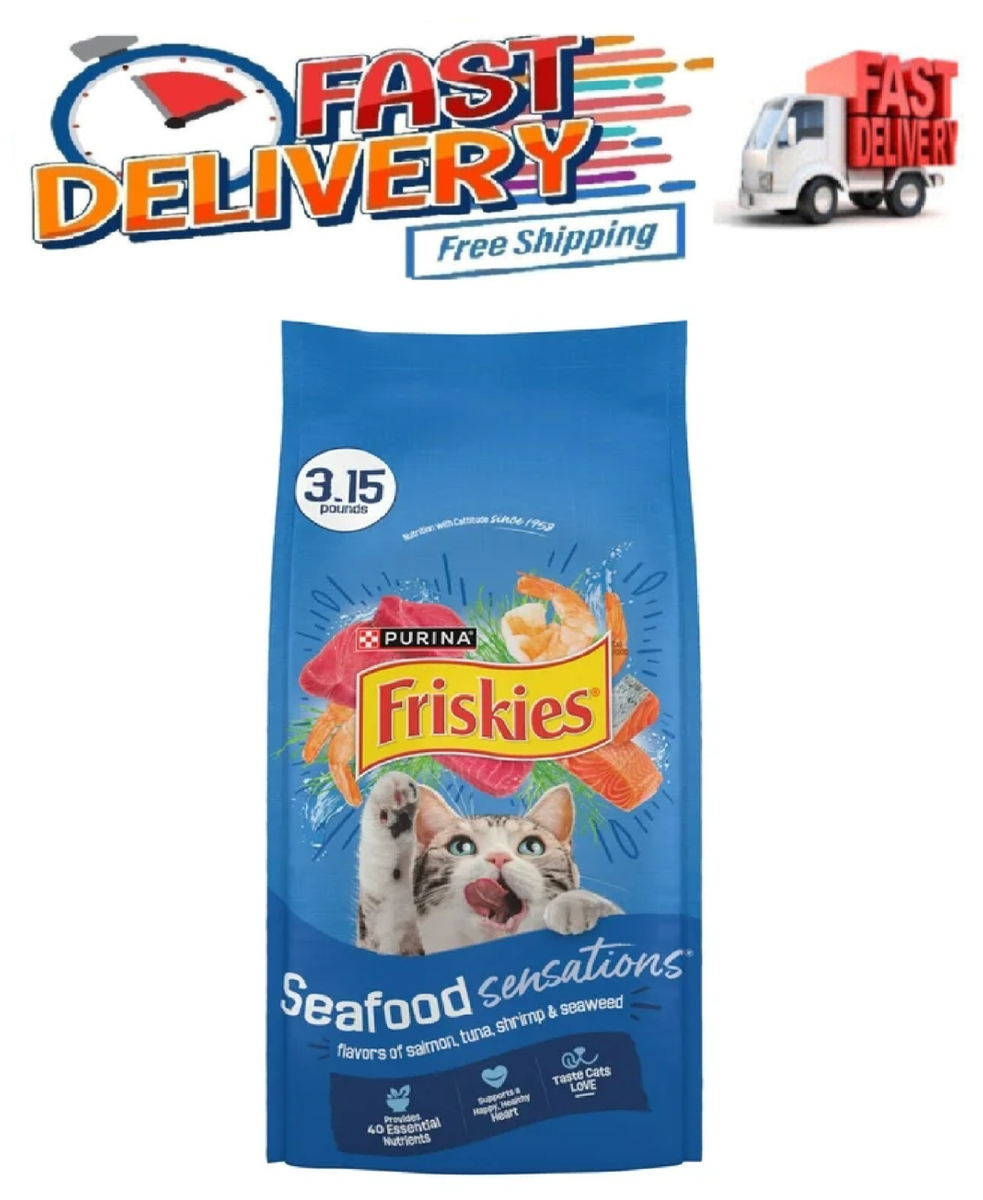 Friskies Dry Cat Food, Seafood Sensations, Bag