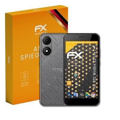 atFoliX 3x Displayfolie für HTC Wildfire E5 Life Schutzfolie matt&stoßfest Folie