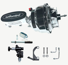 8 Dual Chrome Power Brake Booster Polished Wilwood Master Cylinder Valve