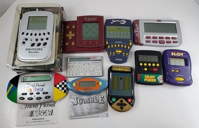Handheld Electronic Games Lot Solitaire Deal No Deal Scrabble Poker Slots Nascar