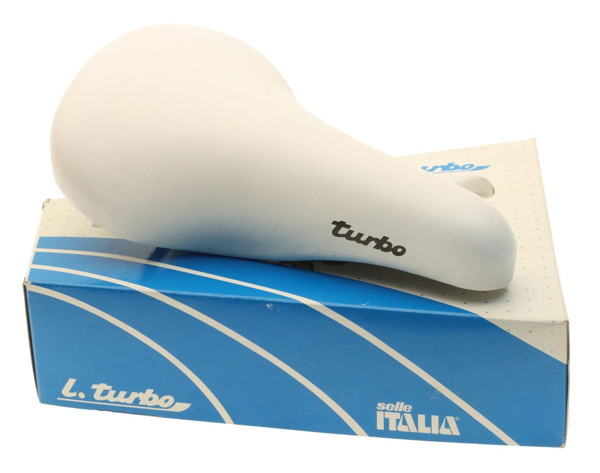 Selle Italia Ladies Turbo Saddle Steel Rails 90s White Shelfwear