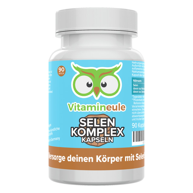 Selen Komplex Kapseln - hochdosiert - 200 µg - ohne Zusatzstoffe - Vitamineule