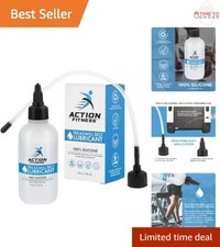 Silicone Treadmill Lubricant 4oz Dual Applicators Belt Maintenance Smooth Ope...
