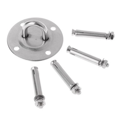 Heavy Duty Hammock Hanging Kit Pad Eye Plates Staple Ring Hook Yoga Ceiling