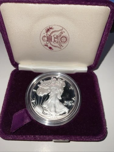 1986-S “AMERICAN EAGLE” .999 Fine-1 Troy Oz. Silver San Francisco-Brilliant Coin
