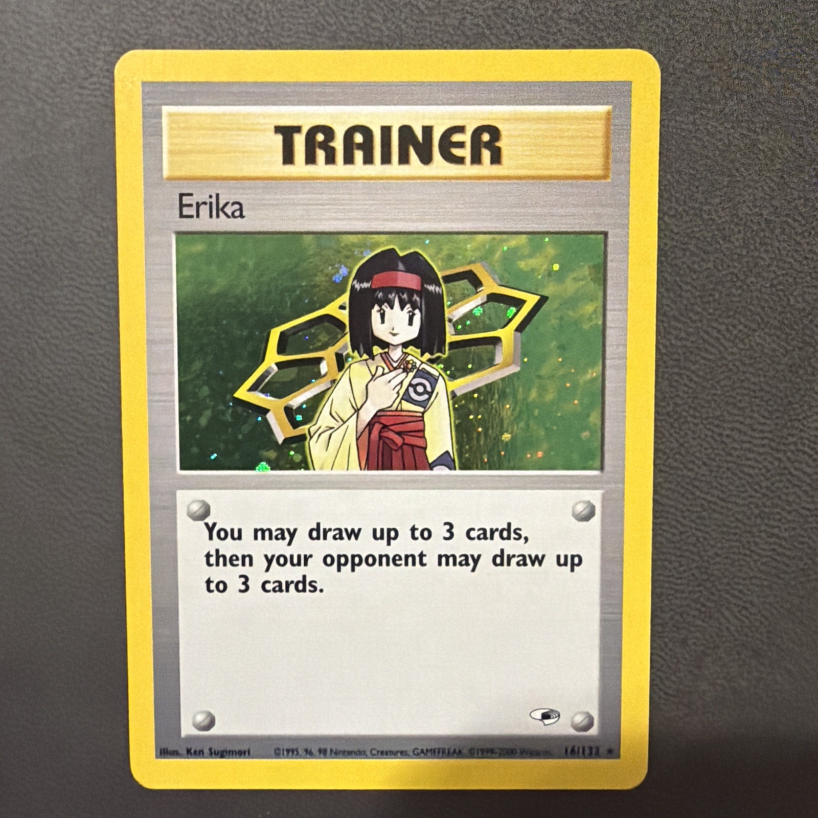 Pokemon Card - Erika Gym Heroes 16/132 Holo Unlimited Holo Rare
