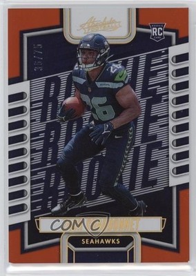 2023 Absolute Rookies Orange Spectrum 36/75 Zach Charbonnet #119 Rookie RC 1d0h
