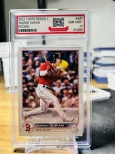 2022 Topps Series 1 Jarren Duran Rookie GMG Graded 10 Gem Mint 💎 RC #187 