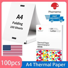 100-500 SHEETS Thermal Paper A4 OR Letter Foldable for Phomemo M08F M832 A285M