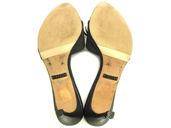GUCCI Sandals #38C GG Canvas Black Canvas x Leather GUCCI t1316s Brand High Bran thumbnail 5