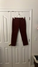 Talbots Petites Women 8p Signature Stretch Corduroy Straight Pants Orange Preppy