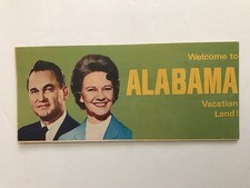 Carte officielle de l'état LURLENE & GEORGE WALLACE 1967-68. Terrain de vacances !