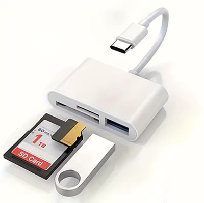 USB-C auf SD Kartenleser Adapter Typ-C für Apple iPad Macbook Pro Air iPhone 15