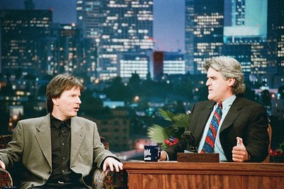 Comedian Sean Morey with host Jay Leno May 24 1996 TV Old Photo