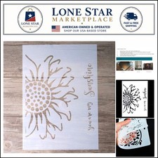 A4 Size Sunflower Stencil for DIY Painting on Walls  Furniture - Durable Design