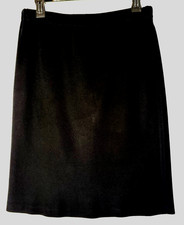 MING WANG Women's Stretch Acrylic Knit Pencil Skirt Elastic Waist Black Size PM