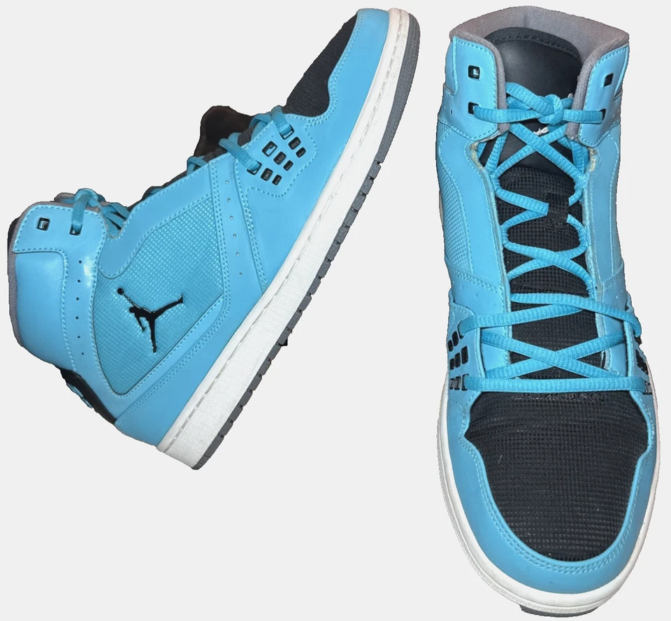 Nike Air Jordan 1 Flight Mid Gamma Azul 372704-409 Hombre Talla 11 Excelente Estado Foto 3 de 4