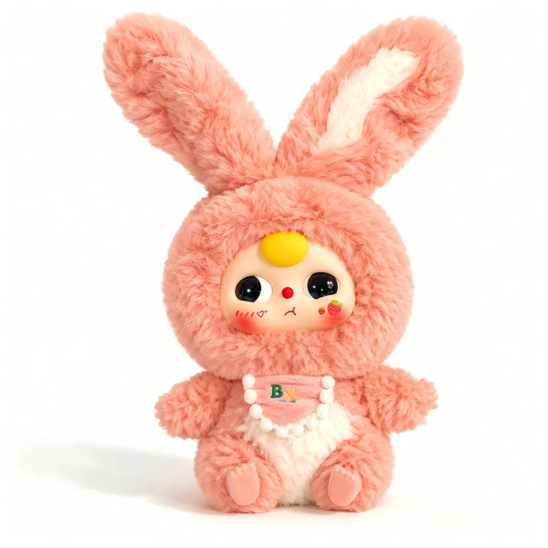 Baby Three Big Cute Plush Pendant Blind Box - Confirmed Pink Bunny