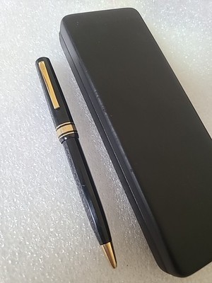 OMAS MILORD Arte ITALIANA Paragon BallPoint Pen Black with Gold Trim Vintage Con