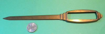 VINTAGE INTER STATE MOTOR FREIGHT SYSTEM TRACTOR TRAILER CO BRASS LETTER OPENER