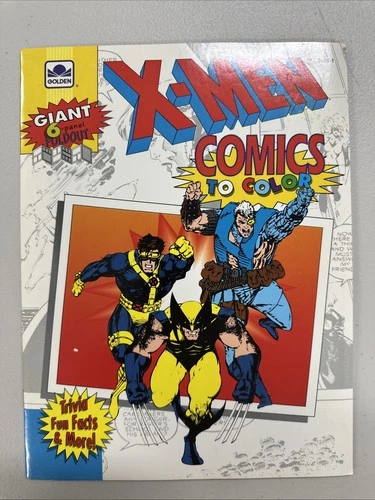 Vintage 1992 X-MEN Comics To Color Coloring Book Magazine New