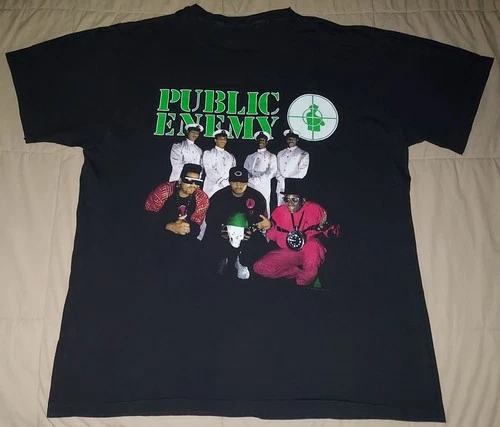 PUBLIC ENEMY APOCALYPSE 91 T SHIRT XL DBL SIDED HIP 1990s vintage concert t-shirt, vintage, size XL, single stitch, B+ condition