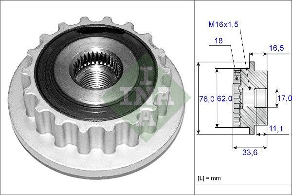 Generatorfreilauf Lichtmaschine FüR VW California T5 Camper 7EC 02-10 1190913-image