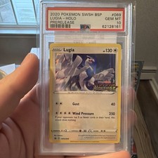 2020 POKEMON SWSH BLACK STAR PROMO PRERELEASE #069 LUGIA-HOLO PSA 10