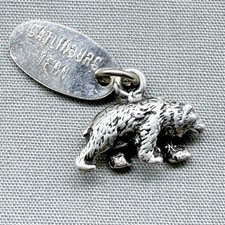 Vintage Sterling Silver Bear Charm Gatlinburg Tennessee Travel Souvenir Maisel's