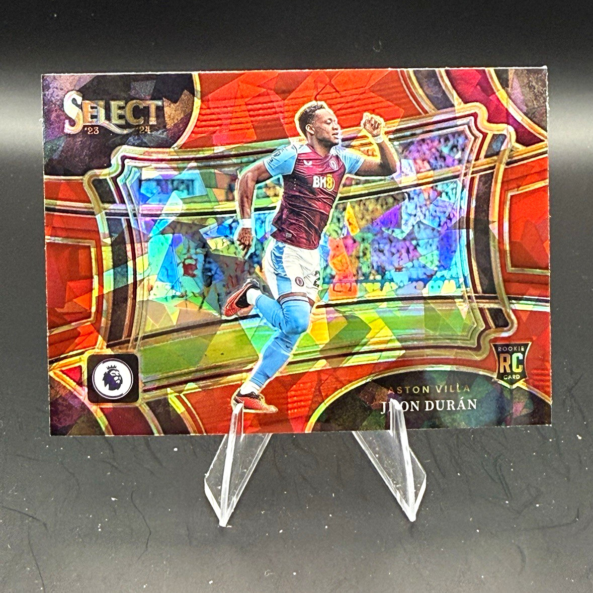 Panini Select 2023-24 Premier League Jhon Duran RC Field Level Red Ice #227