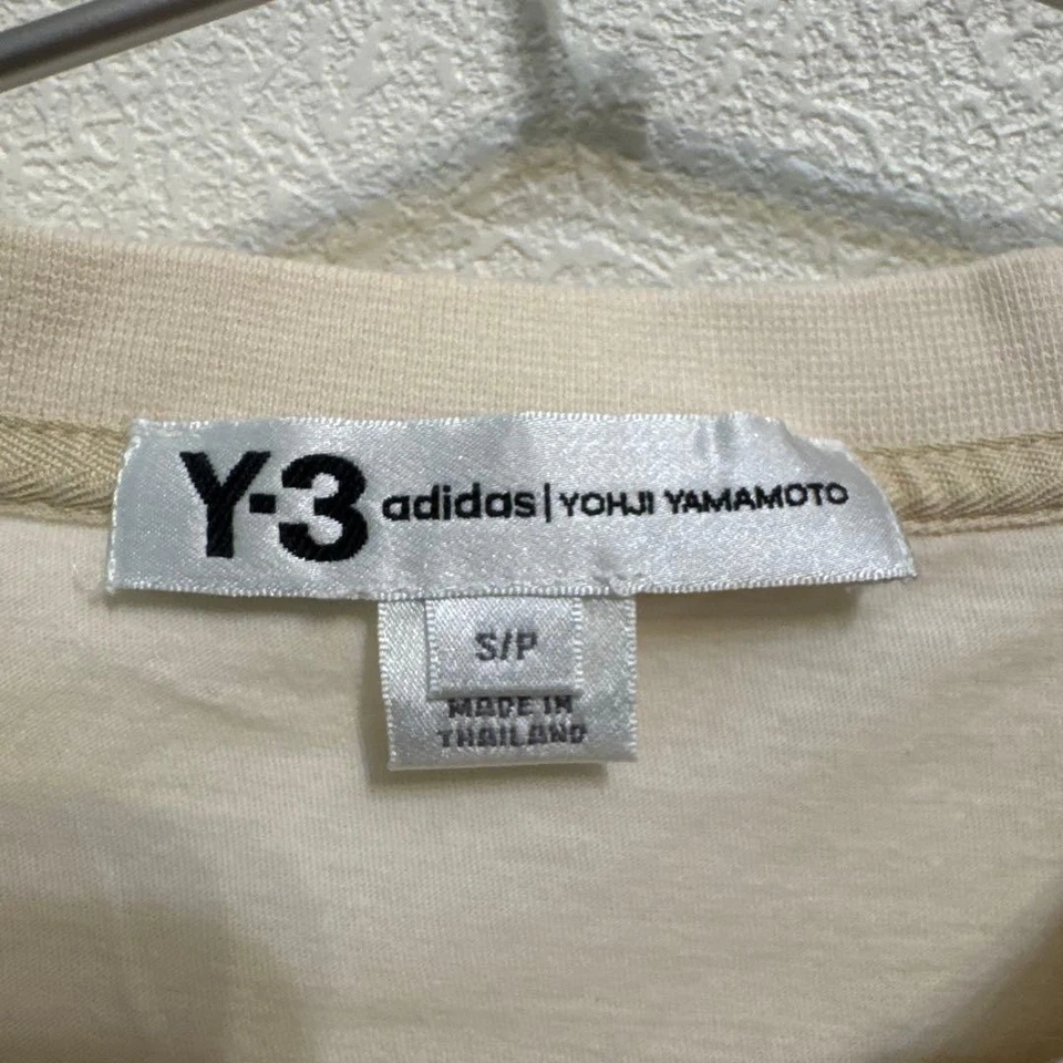 Y-3 Logo Print T-Shirt S/P Cream - Image 3 of 4