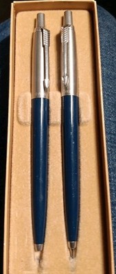 Parker Jotter Pen & Pencil Set Blue Vintage 1960s in Original Box