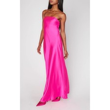 Show Me Your Mumu Taylor Tube Maxi Dress Hot Pink Size Large NWT