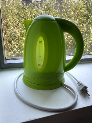 barely used electric kettle green efficient clean