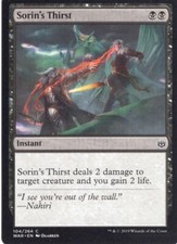 4X SORIN'S THIRST 104/264 WAR OF THE SPARK MTG MAGIC NM X4