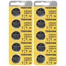 10 x New Original Toshiba CR2016 CR 2016 3V LITHIUM BATTERY BR2016 DL2016