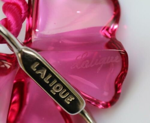 CIONDOLO LALIQUE FARFALLA BLU FUCSIA, ROSA, TRASPARENTE E CRISTALLO - ECCEZIONALE - Foto 3 di 9