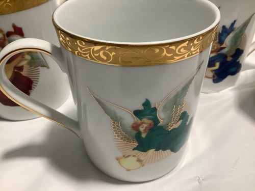 Nikko Fine China  Gold Filigree Set of 4 Angelic Tea Coffee Cups NEW - Picture 3 of 14