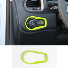 Green ABS Car Headlight Switch Button Cover Trim For Jeep Renegade 2015-2018