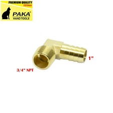 1" HOSE BARB ELBOW X 3/4 MALE NPT Brass Pipe Fitting Thread Gas Fuel Water Air 