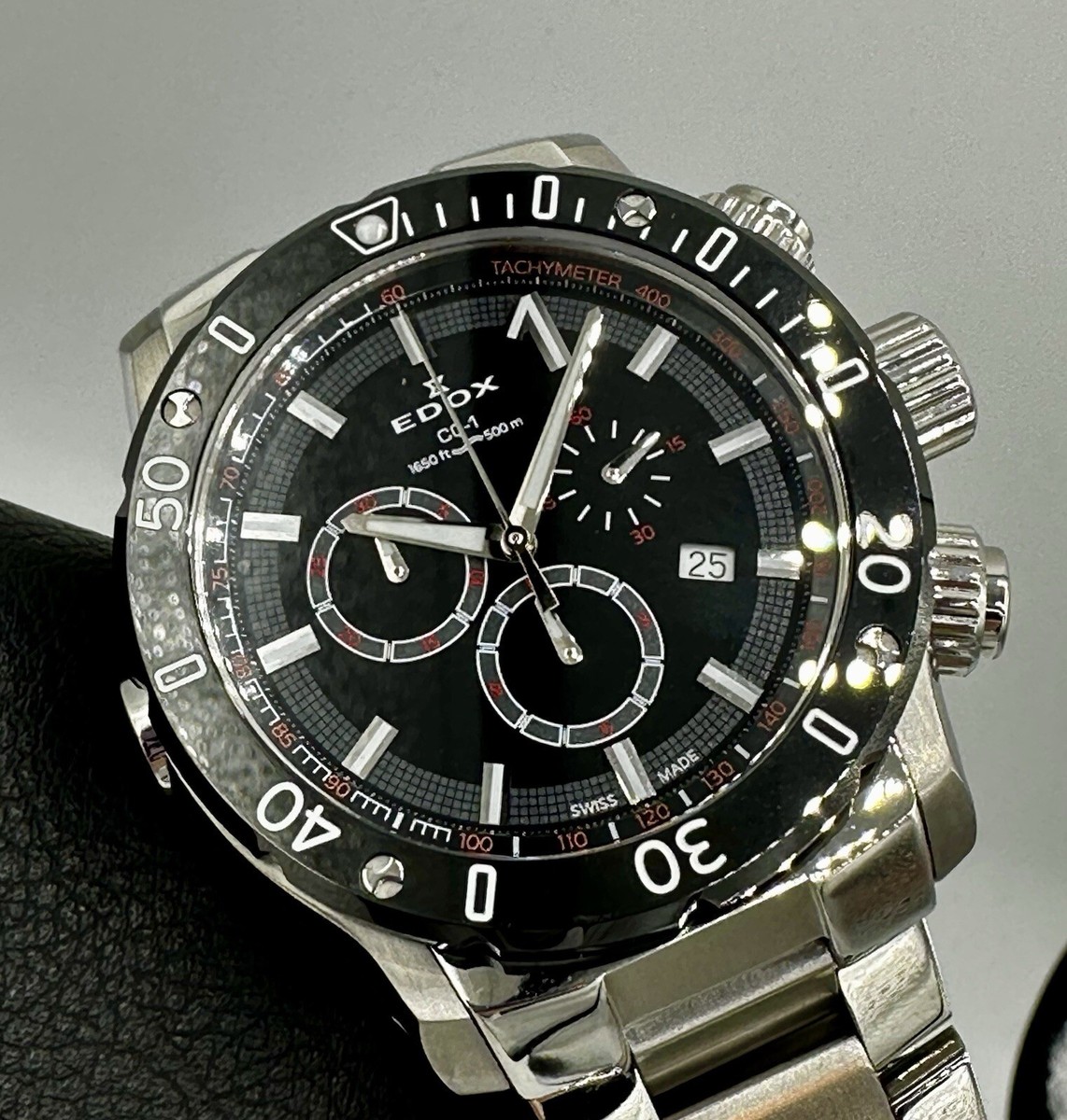 Edox Chronoffshore-1 Chronograph Swiss Quartz Black Dial