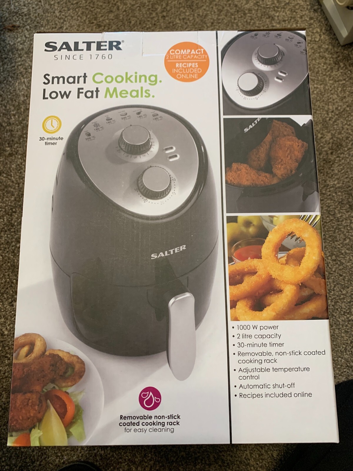 SALTER EK2817 2L Air Fryer Black & Silver NEW 5054061416893 eBay