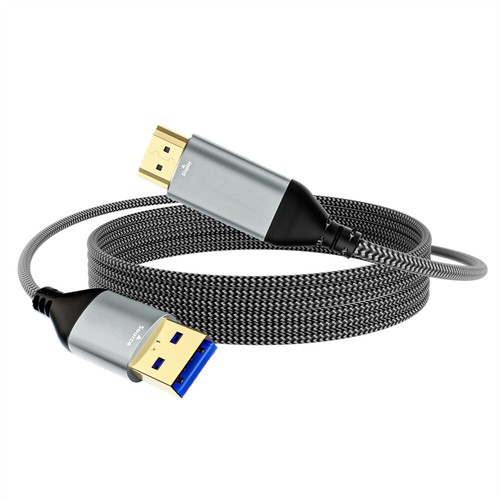 2M USB3.0 to VGA/HD-MI/DVI Male to Male Video Cable Laptop to Monitor Projector - Photo 20/20