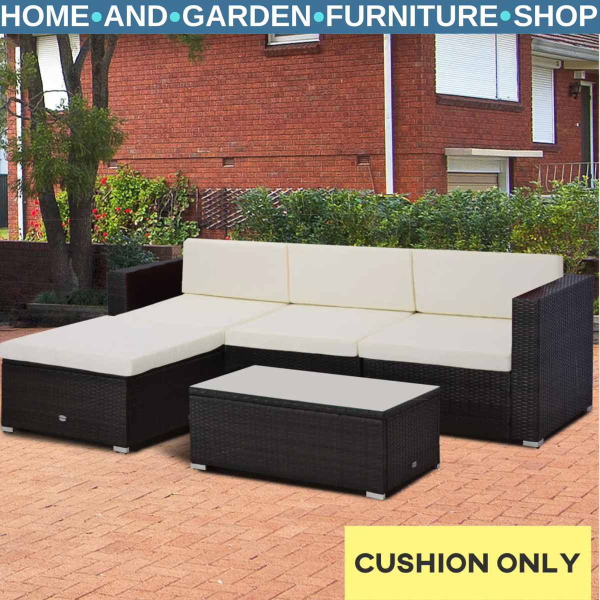 Rattan Garden Replacement Cushions For Outdoor Lounge Set Of Sun