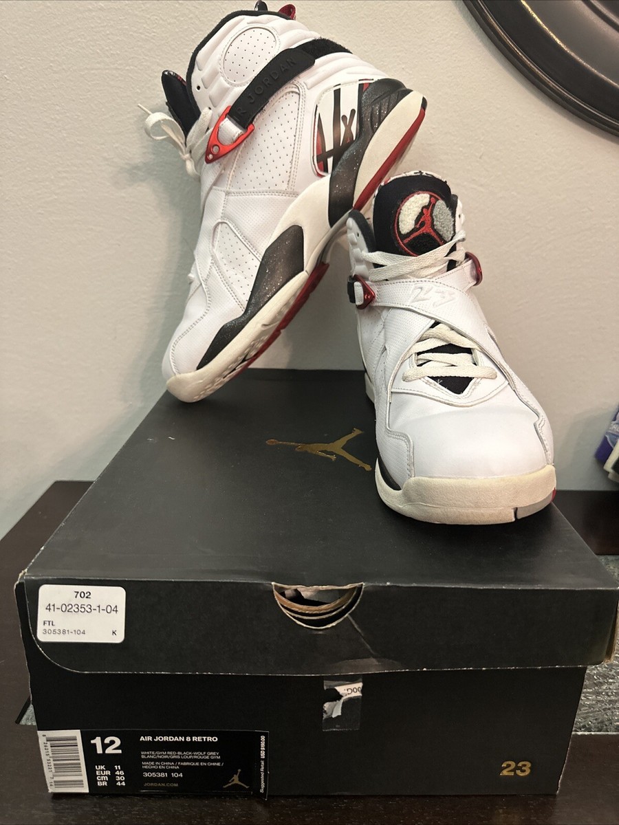 シューズ(男性用) AIR JORDAN 8 RETRO US12 30cm Shop Jordan Big Kids' Air Jordan 8 Retro 305368-006 black