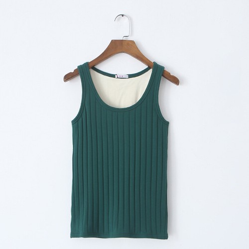 Women Winter Warm Solid Fleece Sleeveless Tank Top Underwear Thermal Vest M- ❥ - Picture 9 of 21