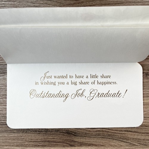 Money Holder GRADUATION School Graduate Vtg CARLTON CARDS Greeting - UNUSED - Picture 2 of 4