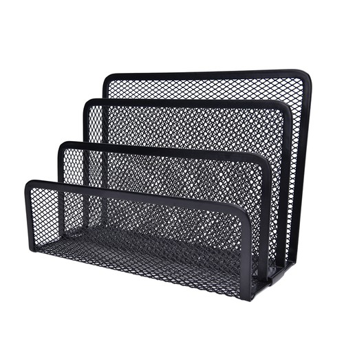 Black Mesh Letter Paper File Storage Rack Holder Tray Organiser Desktop Offic*-* - Picture 4 of 11